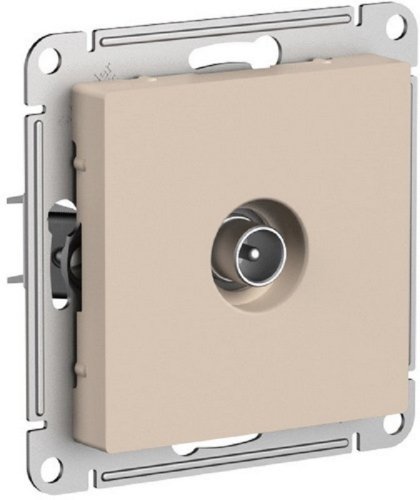 Розетка TV Проходная без рамки Systeme Electric AtlasDesign 1-м. песочный картинка